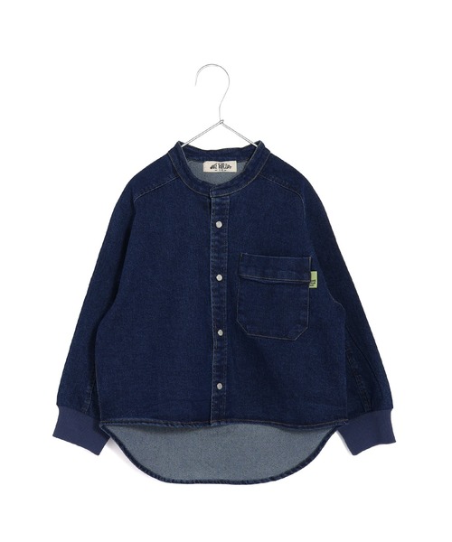 MAKE YOUR DAY（メイクユアデイ）の「無地バンドカラー長袖シャツ■80～140cm（シャツ/ブラウス・キッズ・ブルー/ブラック/ベージュ・140/130/120/110/100/90/80）」の14枚目の写真