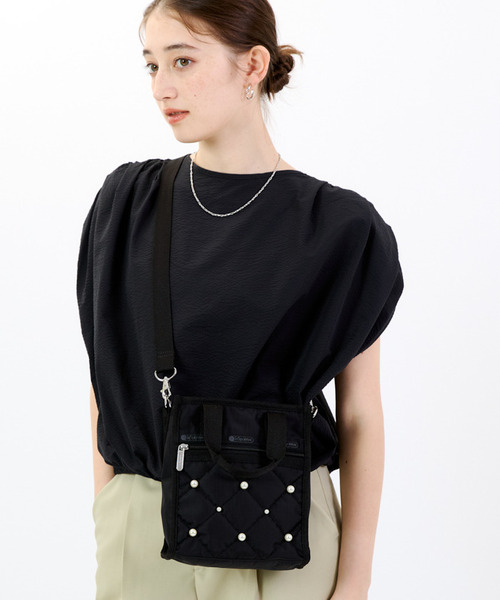 【LeSportsac】MINI N/S TOTE W/ PEARLS 2wayバッグ 人気 MINI N/S TOTE W/ PEARLSトワイライトパール（トートバッグ