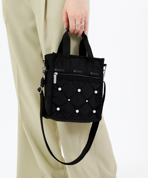 希少　LeSportsac MINI N/S TOTE W/ PEARLS MINI N/S TOTE W/ PEARLS ミッドナイトパール（ショルダーバッグ