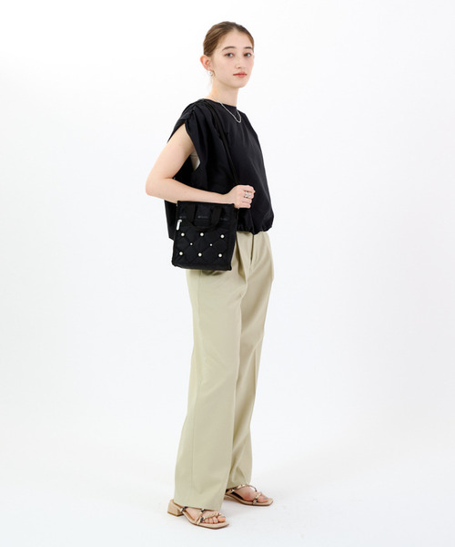 MINI N/S TOTE W/ PEARLS ミッドナイトパール（ショルダーバッグ