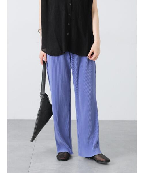 Lugnoncure(ルノンキュール)の「【セルフカット】無地/柄アソートプリーツパンツ(その他パンツ・レディース・ブラウン/オフホワイト/ブルー/ネイビー/ブラック・F)」の5枚目の写真