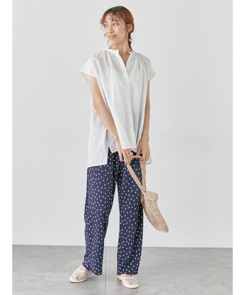 Lugnoncure(ルノンキュール)の「【セルフカット】無地/柄アソートプリーツパンツ(その他パンツ・レディース・ブラウン/オフホワイト/ブルー/ネイビー/ブラック・F)」の9枚目の写真