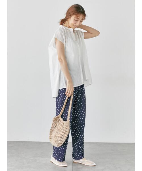 Lugnoncure(ルノンキュール)の「【セルフカット】無地/柄アソートプリーツパンツ(その他パンツ・レディース・ブラウン/オフホワイト/ブルー/ネイビー/ブラック・F)」の10枚目の写真