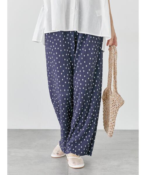 Lugnoncure(ルノンキュール)の「【セルフカット】無地/柄アソートプリーツパンツ(その他パンツ・レディース・ブラウン/オフホワイト/ブルー/ネイビー/ブラック・F)」の11枚目の写真