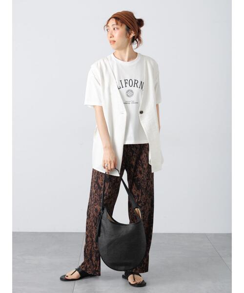 Lugnoncure(ルノンキュール)の「【セルフカット】無地/柄アソートプリーツパンツ(その他パンツ・レディース・ブラウン/オフホワイト/ブルー/ネイビー/ブラック・F)」の18枚目の写真