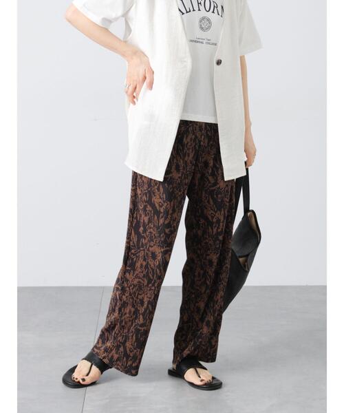 Lugnoncure(ルノンキュール)の「【セルフカット】無地/柄アソートプリーツパンツ(その他パンツ・レディース・ブラウン/オフホワイト/ブルー/ネイビー/ブラック・F)」の20枚目の写真