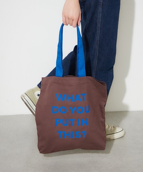 BIRTHDAY BAR（バースデイバー）の「コットンツイルロゴトートバッグ（トートバッグ・レディース・ホワイト/ブルー/グリーン/ブラウン・0）」の3枚目の写真