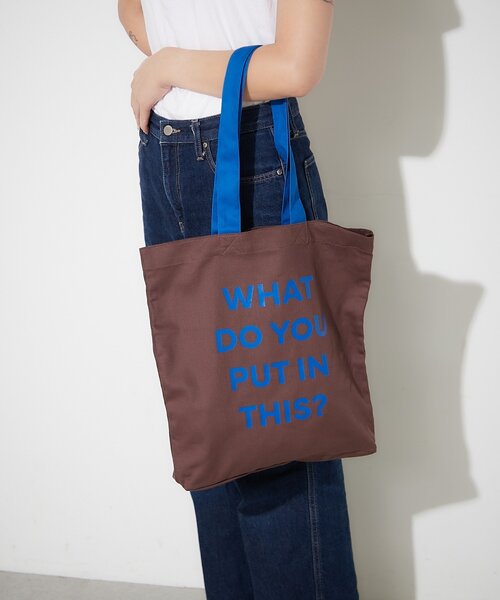 BIRTHDAY BAR（バースデイバー）の「コットンツイルロゴトートバッグ（トートバッグ・レディース・ホワイト/ブルー/グリーン/ブラウン・0）」の8枚目の写真