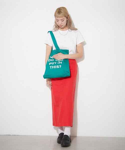 BIRTHDAY BAR（バースデイバー）の「コットンツイルロゴトートバッグ（トートバッグ・レディース・ホワイト/ブルー/グリーン/ブラウン・0）」の13枚目の写真