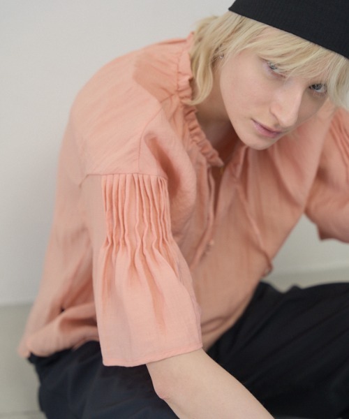 Muel Chic(ミュエルシック)の「Mont sheer blouse モントシアーブラウス(シャツ/ブラウス・レディース・コーラルピンク/ホワイト/ブラック・FREE)」の21枚目の写真