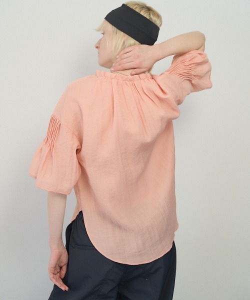 Muel Chic(ミュエルシック)の「Mont sheer blouse モントシアーブラウス(シャツ/ブラウス・レディース・コーラルピンク/ホワイト/ブラック・FREE)」の19枚目の写真