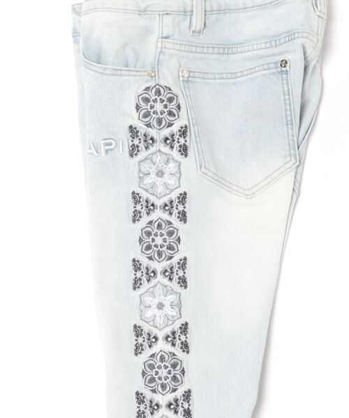 GUAPI/グアピ/Vintage Blue Flowers Regular Denim（デニム
