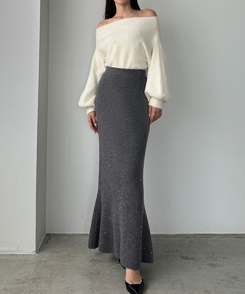 いっちゃん♡エメイン フレアスカート＋スパンコールニット いっちゃん♡エメイン フレアスカート＋スパンコールニット セール