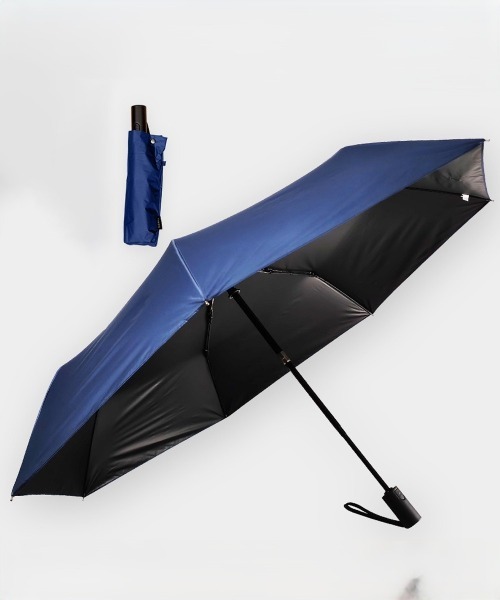 KIZAWA（キザワ）の「自動開閉 晴雨兼用折傘 完全遮光 58cm（折りたたみ傘・レディース・ブラック/ネイビー/グレー/オフホワイト・FREE）」の4枚目の写真