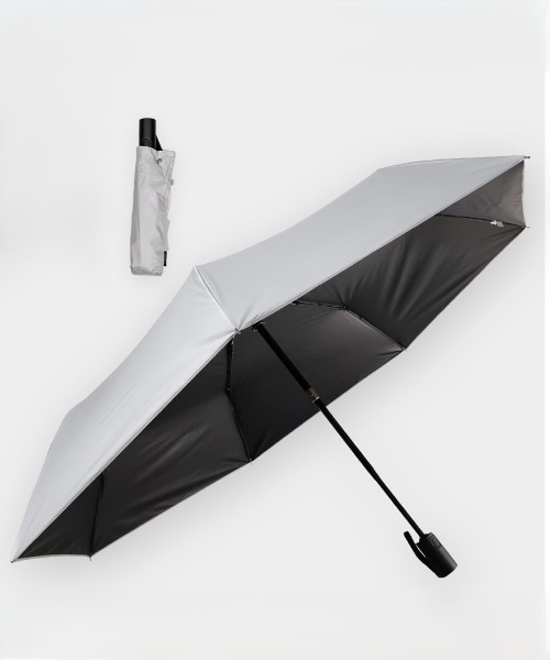 KIZAWA（キザワ）の「自動開閉 晴雨兼用折傘 完全遮光 58cm（折りたたみ傘・レディース・ブラック/ネイビー/グレー/オフホワイト・FREE）」の3枚目の写真