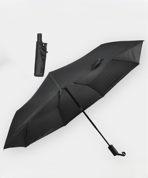 KIZAWA（キザワ）の「自動開閉 晴雨兼用折傘 完全遮光 58cm（折りたたみ傘・レディース・ブラック/ネイビー/グレー/オフホワイト・FREE）」の5枚目の写真