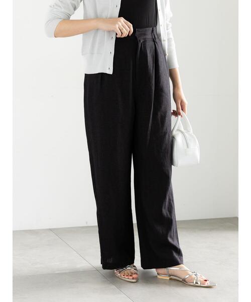 Te chichi(テチチ)の「レーヨンリネンバギーパンツ(その他パンツ・レディース・ベージュ/ブラック/ブラウン・F)」の2枚目の写真