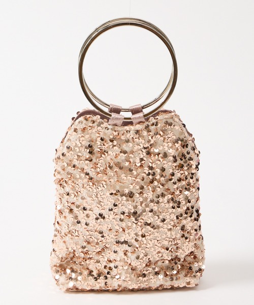 AIMER（エメ）の「【WEB限定】リングハンドルスパンコールパーティーバッグ（ハンドバッグ・レディース・ベージュ/シルバー・FREE）」の14枚目の写真