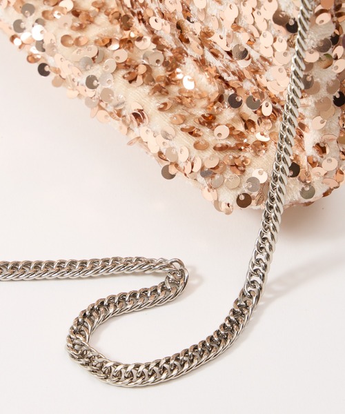 AIMER（エメ）の「【WEB限定】リングハンドルスパンコールパーティーバッグ（ハンドバッグ・レディース・ベージュ/シルバー・FREE）」の20枚目の写真