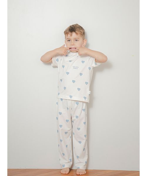 セール】【KIDS】ハート柄Tシャツ（ルームウェア/パジャマ）｜gelato