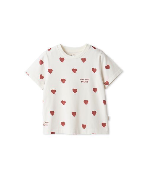 gelato pique（ジェラートピケ）の「【KIDS】ハート柄Tシャツ（ルームウェア/パジャマ・キッズ・ブルー/レッド・90/100/110/120）」の15枚目の写真