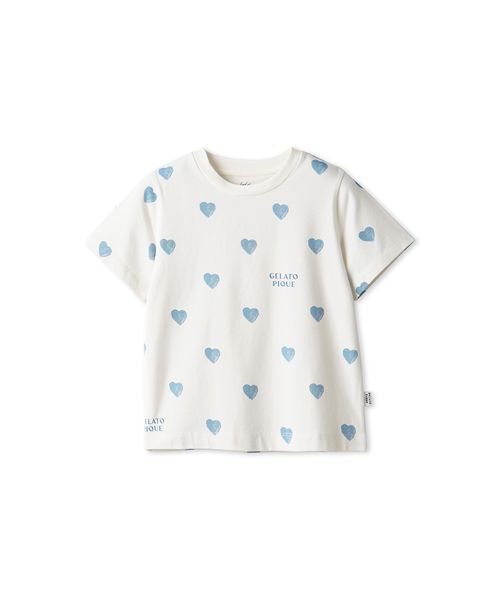 gelato pique（ジェラートピケ）の「【KIDS】ハート柄Tシャツ（ルームウェア/パジャマ・キッズ・ブルー/レッド・90/100/110/120）」の16枚目の写真