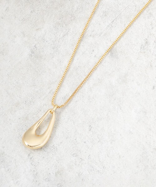 OPAQUE.CLIP（オペークドットクリップ）の「【2WAY】しずくメタルネックレス（ネックレス・レディース・シルバー/ゴールド・00）」の2枚目の写真