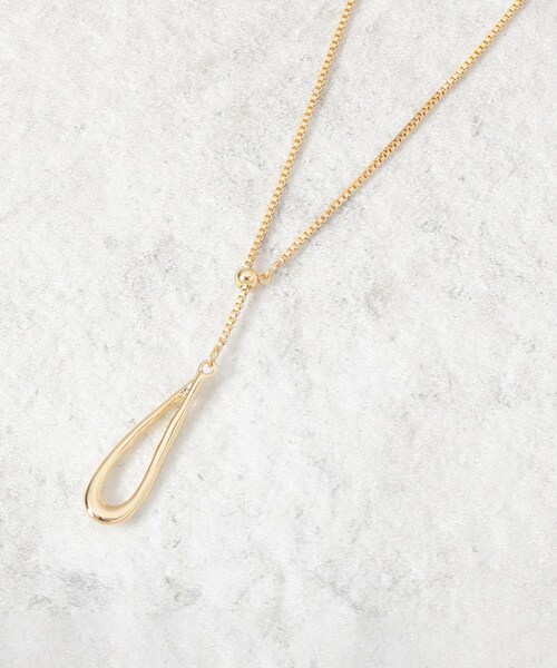 OPAQUE.CLIP（オペークドットクリップ）の「【2WAY】しずくメタルネックレス（ネックレス・レディース・シルバー/ゴールド・00）」の6枚目の写真