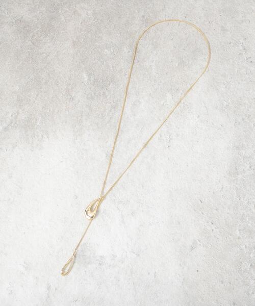 OPAQUE.CLIP（オペークドットクリップ）の「【2WAY】しずくメタルネックレス（ネックレス・レディース・シルバー/ゴールド・00）」の7枚目の写真