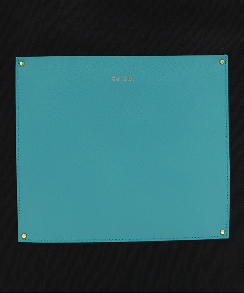 CULLNI（クルニ）の「Leather Pocket Canvas Tote（トートバッグ・メンズ・ブラック/ダークグレー/ブラック×ブルー・ONESIZE）」の14枚目の写真