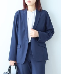 【イージーケア】【L~5L 大きいサイズ】コンパクトツイルストレッチテーラードジャケット