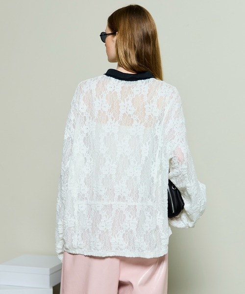 Lace Loose Tops/レースルーズトップス（Tシャツ/カットソー）｜MAISON