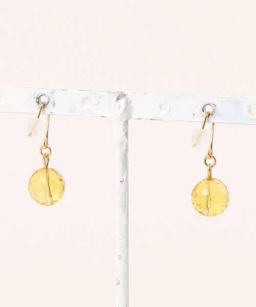 tone(トーン)の「【Le soleil】多面カット シトリンピアス(MA)(ピアス(両耳用)・レディース・その他2/その他1・FREE)」の6枚目の写真