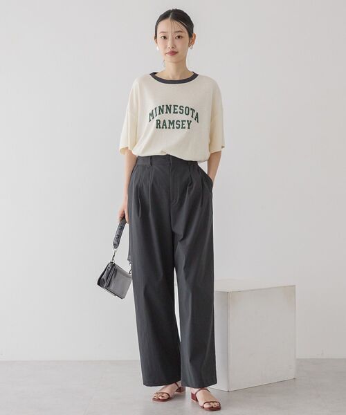 AMERICAN HOLIC(アメリカンホリック)の「ロゴ入りヴィンテージ半袖プルオーバー(Tシャツ/カットソー・レディース・ブラウン/アイボリー/チャコールグレー/ブルー・M/L)」の15枚目の写真