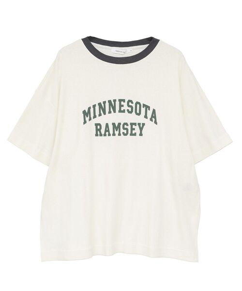 AMERICAN HOLIC(アメリカンホリック)の「ロゴ入りヴィンテージ半袖プルオーバー(Tシャツ/カットソー・レディース・ブラウン/アイボリー/チャコールグレー/ブルー・M/L)」の12枚目の写真
