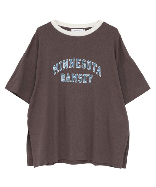 AMERICAN HOLIC(アメリカンホリック)の「ロゴ入りヴィンテージ半袖プルオーバー(Tシャツ/カットソー・レディース・ブラウン/アイボリー/チャコールグレー/ブルー・M/L)」の10枚目の写真