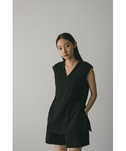 STYLEMIXER(スタイルミキサー)の「レイヤーベストショートオールインワン(つなぎ/オールインワン・レディース・アイボリー/ブラック・SMALL/MEDIUM)」の19枚目の写真