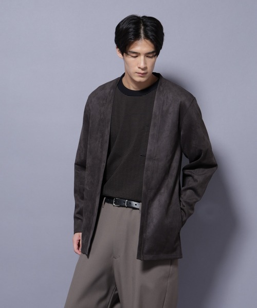 セール】フェイクスエードトッパーカーディガン（カーディガン/ボレロ