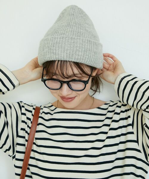 le.coeur blanc（ルクールブラン）の「《WEB限定アイテム》シンプルニットワッチ（ニットキャップ/ビーニー・レディース・ブラック/グレー/アイボリー・FREE）」の12枚目の写真