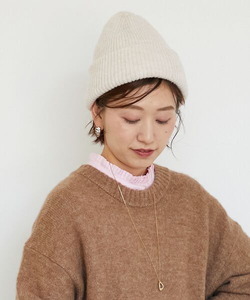 le.coeur blanc（ルクールブラン）の「《WEB限定アイテム》シンプルニットワッチ（ニットキャップ/ビーニー・レディース・ブラック/グレー/アイボリー・FREE）」の20枚目の写真