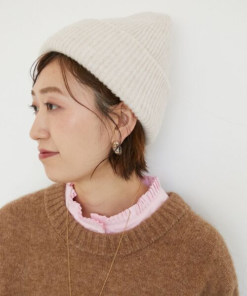 le.coeur blanc（ルクールブラン）の「《WEB限定アイテム》シンプルニットワッチ（ニットキャップ/ビーニー・レディース・ブラック/グレー/アイボリー・FREE）」の13枚目の写真