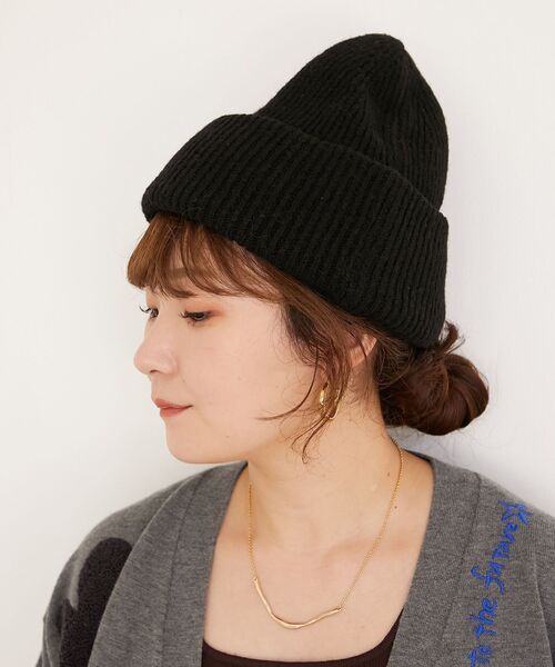 le.coeur blanc（ルクールブラン）の「《WEB限定アイテム》シンプルニットワッチ（ニットキャップ/ビーニー・レディース・ブラック/グレー/アイボリー・FREE）」の9枚目の写真