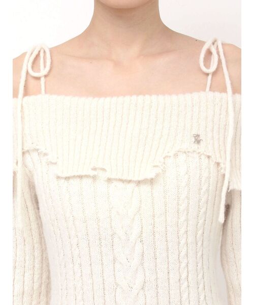 EATME（イートミー）の「ヘムシャギーオフショルニットワンピース（ワンピース・レディース・グレー/アイボリー/ブラック・FREE）」の18枚目の写真