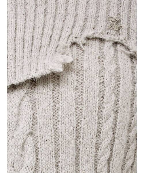 EATME（イートミー）の「ヘムシャギーオフショルニットワンピース（ワンピース・レディース・グレー/アイボリー/ブラック・FREE）」の11枚目の写真