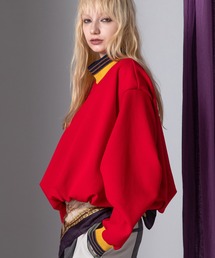 AULA AILA | マルチボーダーバルーンプルオーバー(Tシャツ/カットソー)