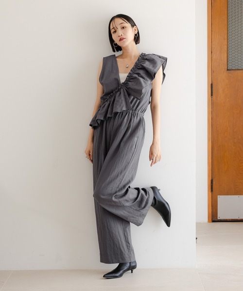 LOWRYS FARM（ローリーズファーム）の「マルチＷＡＹオールインワン  580672（サロペット/オーバーオール・レディース・アイボリー/ブラック/チャコールグレー・FREE）」の11枚目の写真