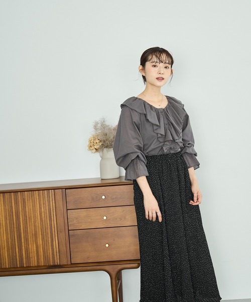 mil(ミル)の「細プリーツマーメイドスカート【587147】(スカート・レディース・ブラック/ブラウン/モカ・XS/S)」の12枚目の写真