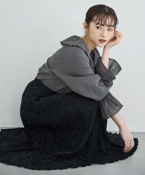 mil(ミル)の「細プリーツマーメイドスカート【587147】(スカート・レディース・ブラック/ブラウン/モカ・XS/S)」の14枚目の写真