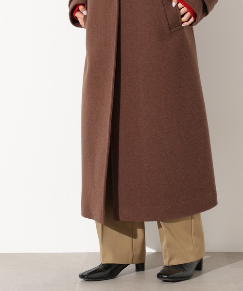N.（N. Natural Beauty Basic）（エヌエヌナチュラルビューティーベーシック）の「【PS/低身長サイズ】ステンカラーロングコート（ステンカラーコート・レディース・チャコールグレー/グレー/ブラウン・P/S/MEDIUM/SMALL）」の19枚目の写真