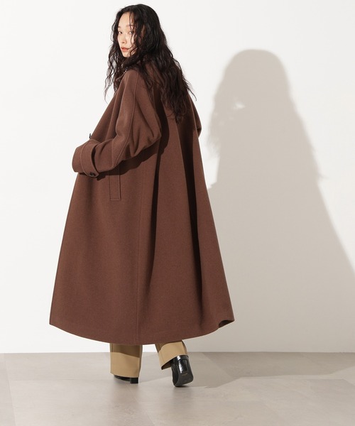 PS/低身長サイズ】ステンカラーロングコート（ステンカラーコート）｜N